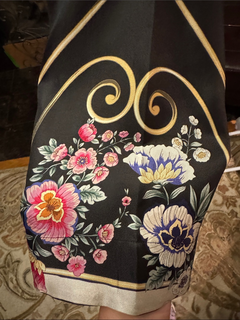 NWT $240 JOHNNY WAS FLORAL, BAROQUE KIMONO SLEEVE BLOUSE Sz XL - Picture 5 of 11